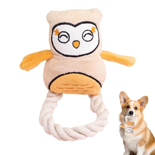 Quietschspielzeug für Hunde, Eulen-Plüsch-Hundespielzeug - Weiches interaktives Spielzeug im Eulen-Design,Niedliches, quietschendes Hundespielzeug, langlebiges, gehirnstimulierendes Kauspielzeug, inte Quietschspielzeug für Hunde, Eulen-Plüsch-Hundespielzeug - Weiches interaktives Spielzeug im Eulen-Design,Niedliches, quietschendes Hundespielzeug, langlebiges, gehirnstimulierendes Kauspielzeug, inte von EUBEISAQI