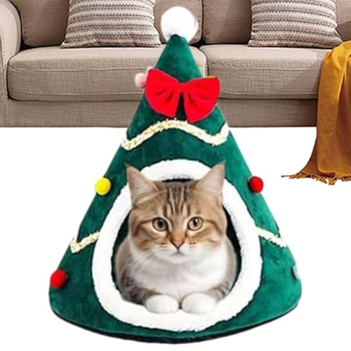Weihnachtsbaumbett für Katzen – Plüsch-Haustierzelt, Weihnachtskatzenhaus, -Winter-Schlafnest für kleine Hunde und kleine Tiere Weihnachtsbaumbett für Katzen – Plüsch-Haustierzelt, Weihnachtskatzenhaus, -Winter-Schlafnest für kleine Hunde und kleine Tiere von EUBEISAQI