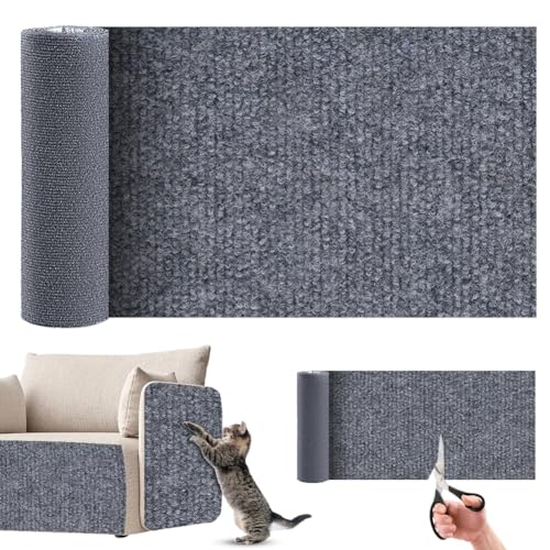 Kratzteppich Katzen Selbstklebend 150x40cm, Katzen Kratzschutz Teppich, Kratzschutz Wand Katze, AntiKratz Kratzteppich für Möbel Sofa Couch Wand Tür, Dunkelgrau Kratzteppich Katzen Selbstklebend 150x40cm, Katzen Kratzschutz Teppich, Kratzschutz Wand Katze, AntiKratz Kratzteppich für Möbel Sofa Couch Wand Tür, Dunkelgrau von EUBSWA