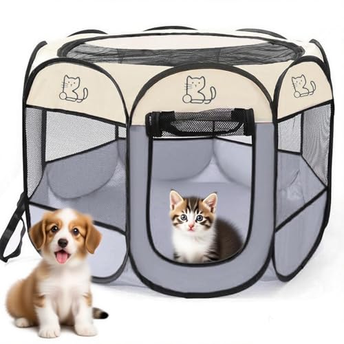 Welpenauslauf 74x74x43 cm – WelpenLaufstall Faltbarer Laufstall für Hunde & Katzen – Hasengehege & Kaninchengehege – Sicherer Kleintierlaufstall für Wohnung & Outdoor Welpenauslauf 74x74x43 cm – WelpenLaufstall Faltbarer Laufstall für Hunde & Katzen – Hasengehege & Kaninchengehege – Sicherer Kleintierlaufstall für Wohnung & Outdoor von EUBSWA
