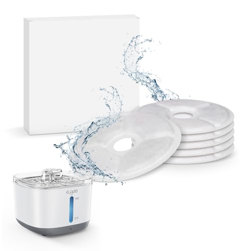 EUGAD 6er Pack Katzenbrunnen Filter für 0005YSJ, Trinkbrunnen Ersatzfilter mit Vierfachem Filtersystem, Aktivkohle & Filterschwämme, Wasserbrunnen Filter für Katzen, Haustiere, Hunde EUGAD 6er Pack Katzenbrunnen Filter für 0005YSJ, Trinkbrunnen Ersatzfilter mit Vierfachem Filtersystem, Aktivkohle & Filterschwämme, Wasserbrunnen Filter für Katzen, Haustiere, Hunde von EUGAD