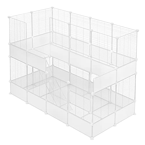 EUGAD Freigehege für Kaninchen, Freilaufgehege Kaninchen, Meerschweinchen Gehege, Meerschweinchen Käfig, Kleintiergehege Indoor, Weiß BHT 144x107x74cm EUGAD Freigehege für Kaninchen, Freilaufgehege Kaninchen, Meerschweinchen Gehege, Meerschweinchen Käfig, Kleintiergehege Indoor, Weiß BHT 144x107x74cm von EUGAD
