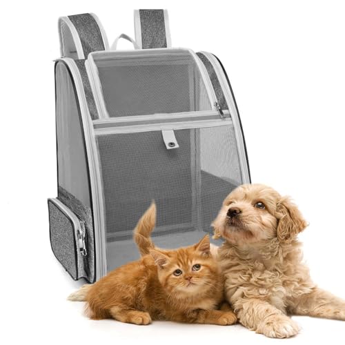 EUIEUT Haustier Rucksäcke Transporttasche für Katze Hund Tragebox 40 * 32 * 28cm Hunderucksack Faltbare Katzentransportbox Grau Hundetransportbox für Mittlere Katze Kleine Hunde Haustiere bis 5kg EUIEUT Haustier Rucksäcke Transporttasche für Katze Hund Tragebox 40 * 32 * 28cm Hunderucksack Faltbare Katzentransportbox Grau Hundetransportbox für Mittlere Katze Kleine Hunde Haustiere bis 5kg von EUIEUT