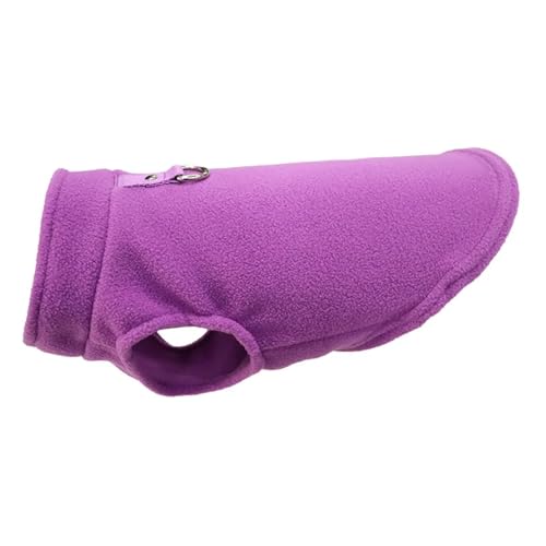 Hundejacke aus Fleece mit D-Ring, warme Haustierweste für kleine Hunde und Katzen, gemütlicher Mantel für Französische Bulldogge, Chihuahua, weiche Winterkleidung mit Leinenbefestigung, Größe XS-L von EUIYCBA