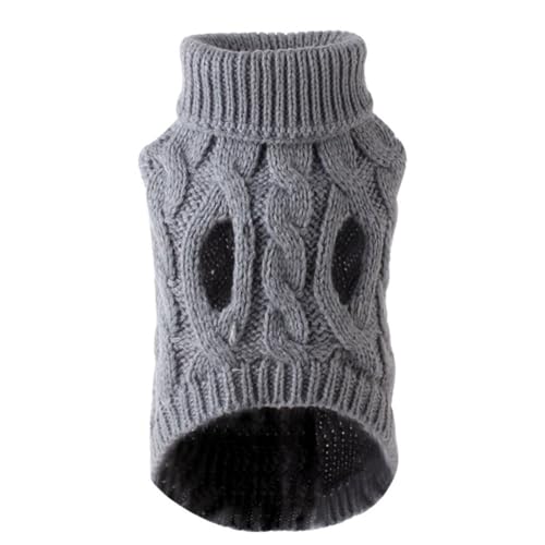 Hundepullover, gestrickter Winterpullover für kleine Hunde, warmer Komfort, mit Fleece gefüttert, Welpenbekleidung, Mantel, weicher Garnpullover für Chihuahua, Dackel, Herbst- und Winterkleidung von EUIYCBA
