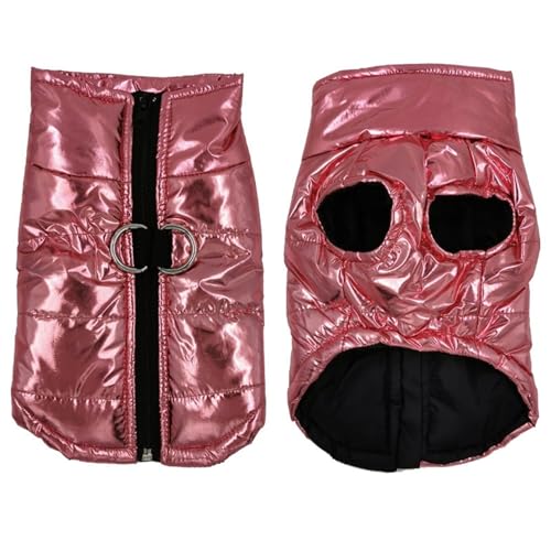 Puppy Puffer Jacket Winddicht – Leichte gesteppte Hundeweste für kleine mittelgroße Hunde – glänzender Wintermantel für Chihuahua, Französische Bulldogge, Pudel – warme Hundejacke für Herbst und von EUIYCBA