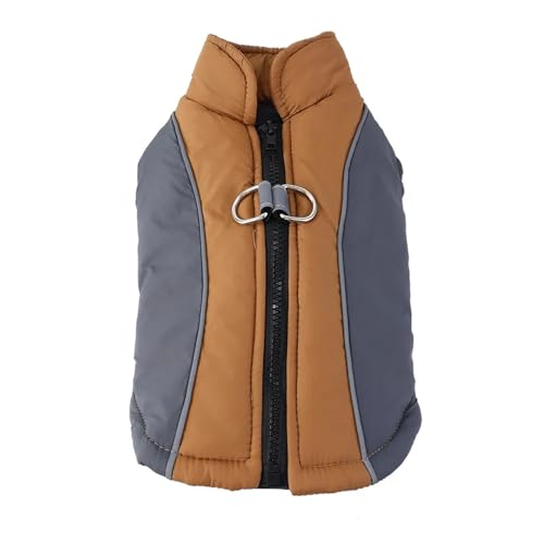 Reflektierende, winddichte Hundejacke für kleine und mittelgroße Hunde, Herbst und Winter, warmer Reißverschlussmantel für Chihuahua, Yorkies, Mops und Katzen, Thermo-Haustiermantel mit Lichtstreifen von EUIYCBA