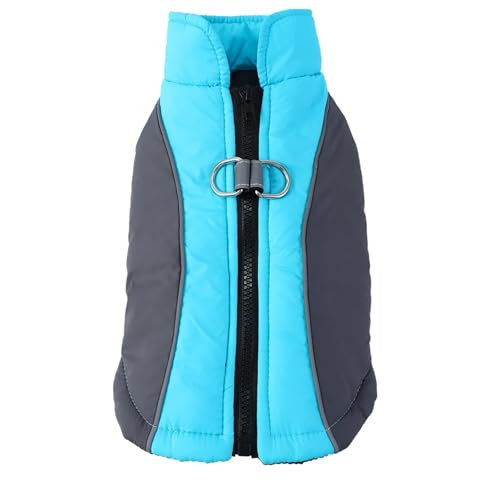 Reflektierende, winddichte Hundejacke für kleine und mittelgroße Hunde, Herbst und Winter, warmer Reißverschlussmantel für Chihuahua, Yorkies, Mops und Katzen, Thermo-Haustiermantel mit Lichtstreifen von EUIYCBA