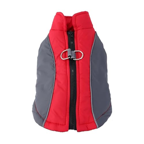 Reflektierende, winddichte Hundejacke für kleine und mittelgroße Hunde, Herbst und Winter, warmer Reißverschlussmantel für Chihuahua, Yorkies, Mops und Katzen, Thermo-Haustiermantel mit Lichtstreifen von EUIYCBA