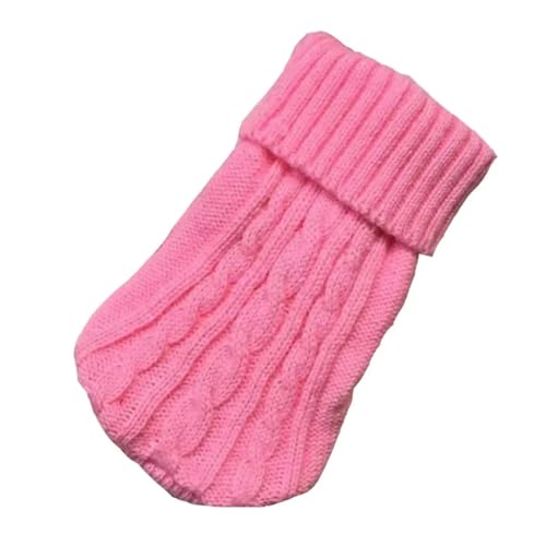 Strickpullover für kleine und mittelgroße Hunde, warme Winterkleidung für Chihuahua, Yorkshire Terrier und Welpen, weiches Garn, kuschelige Strickware aus reiner Baumwolle für kaltes Wetter (Rosa von EUIYCBA