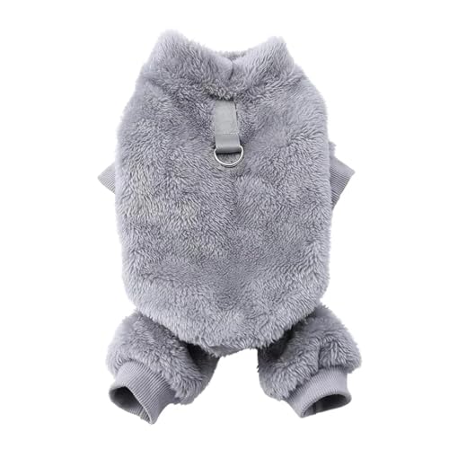 Warmer Winter-Hundeoverall – weicher Flanell-Haustiermantel für kleine und mittelgroße Hunde (Chihuahua, Yorkie, Welpe), Katzen- und Hundeoutfit mit 4 Beinen, gemütlicher Fleece-gefütterter Overall von EUIYCBA