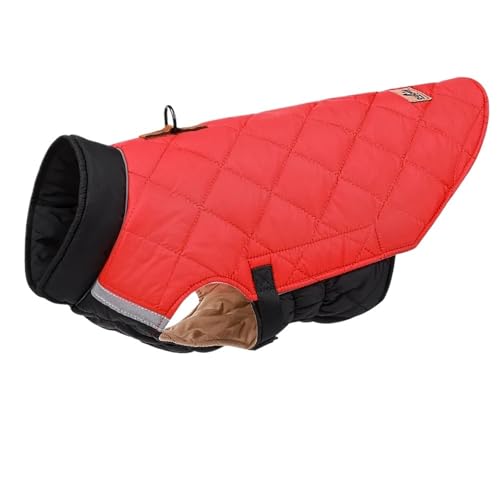 Wasserdichte Hundeweste für Hunde, warm, gepolsterte Winterjacke für Französische Bulldogge, Labrador, kleine und große Rassen, isolierter, reflektierender Hundemantel mit Reißverschluss (Größe Guide von EUIYCBA
