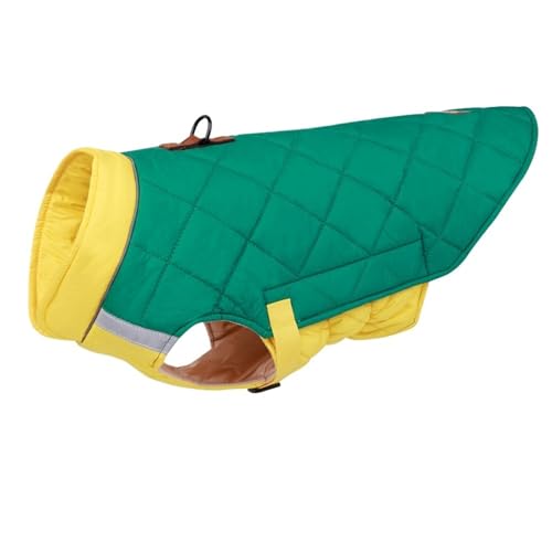 Wasserdichte Hundeweste für Hunde, warm, gepolsterte Winterjacke für Französische Bulldogge, Labrador, kleine und große Rassen, isolierter, reflektierender Hundemantel mit Reißverschluss (Größe Guide von EUIYCBA
