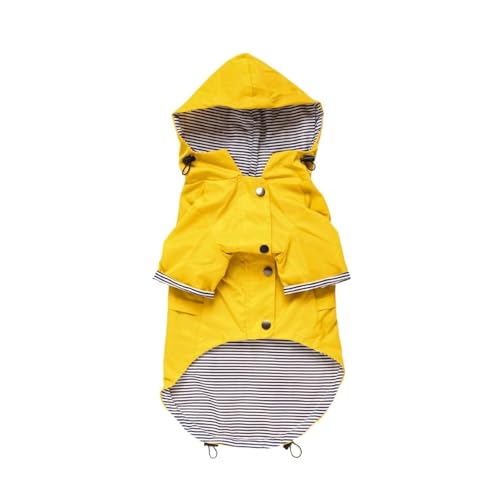 Wasserdichter Hundemantel mit Kapuze, winddichter Regenmantel für kleine, mittelgroße und große Hunde, Allwetter-reflektierende Sport-Hoodie-Jacke für Labrador, Deutscher Schäferhund, Pudel von EUIYCBA