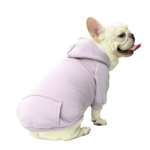 Winter-Kapuzen-Sweatshirt für Hunde, gemütlicher Fleece-gefütterter Welpenmantel für kleine bis mittelgroße Hunde, warmer Haustier-Kapuzenpullover für Chihuahuas, Französische Bulldoggen und Katzen von EUIYCBA