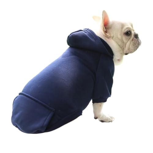 Winter-Kapuzen-Sweatshirt für Hunde, gemütlicher Fleece-gefütterter Welpenmantel für kleine bis mittelgroße Hunde, warmer Haustier-Kapuzenpullover für Chihuahuas, Französische Bulldoggen und Katzen von EUIYCBA