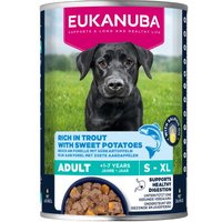 EUKANUBA Nassfutter Hund Adult Forelle und Süßkartoffel 6x400 g von EUKANUBA