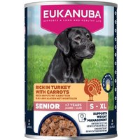 EUKANUBA Nassfutter Hund Senior Pute und Karotte 6x400 g von EUKANUBA