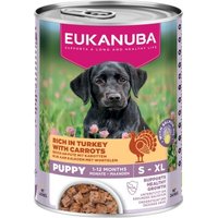 EUKANUBA Nassfutter Hund Welpen Pute und Karotte 6x400 g von EUKANUBA