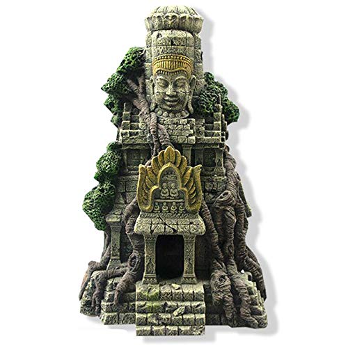 EUKKIC Home Aquarium Ornament Antike Buddha Harz Figuren Aquarium Ornament Aquarium Dekoration Zubehör von EUKKIC