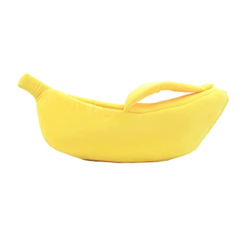 EUKKIC Niedliches Bananenbett, Haustierbett, weiches Bett, schönes Haustierbett für Kaninchen und kleine Gelb von EUKKIC