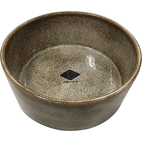 D&D Home Jasper Sand Futternapf 20,8 x 20,8 x 9 cm, Keramik, glasiert, hochwertig, robust und stabil, für Nassfutter, Trockenfutter und Wasser, spülmaschinenfest von EULIQUID