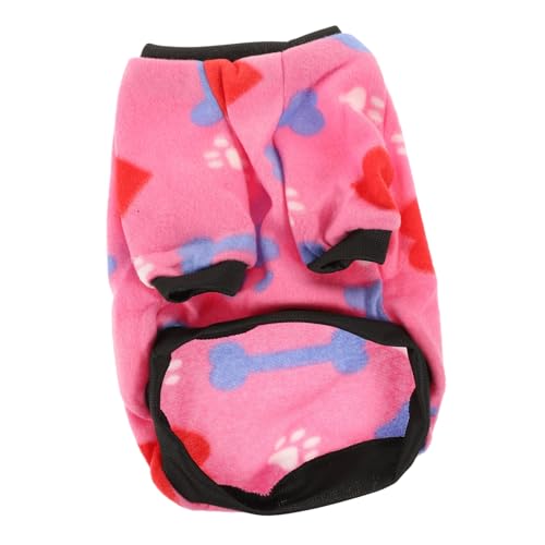 1 x Haustierweste, warme Kleidung, Weihnachtspullover für Hunde, ärmelloses T-Shirt für Hunde, Winterweste für Partys, lustige Haustierkleidung (Rosa, 30 x 21 x 14 cm) von EUTYRG