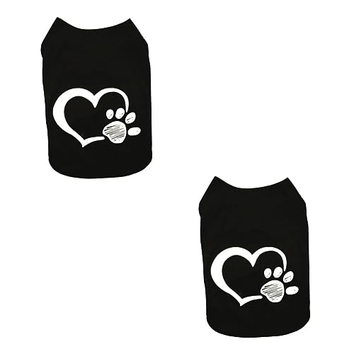 3-teiliges Party-Hundetuch, Haustier-Sommerkostüm, Haustierkleidung, Hundeweste, Stoffweste für Haustiere (Schwarz x 2 Stück, MX 2 Stück) von EUTYRG