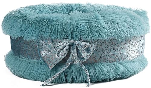 Beruhigendes Hundebett, warmes Haustierbett, Kuschelhütte, weiches Welpensofa, rundes Nest, Schlafkissen für Katzen und Hunde, Haustiernest, Fell Beruhigendes Hundebett, warmes Haustierbett, Kuschelhütte, weiches Welpensofa, rundes Nest, Schlafkissen für Katzen und Hunde, Haustiernest, Fell von EUTYRG