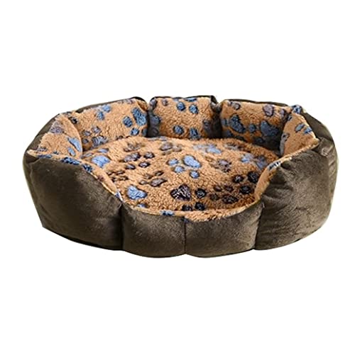 EUTYRG Beruhigendes Hundebett, kleines Hundebett, bedruckt, achteckig, Zwinger, superweicher Baumwollsamt, für den Winter, warmes Katzennest, Winter-Hundebett aus Baumwolle EUTYRG Beruhigendes Hundebett, kleines Hundebett, bedruckt, achteckig, Zwinger, superweicher Baumwollsamt, für den Winter, warmes Katzennest, Winter-Hundebett aus Baumwolle von EUTYRG