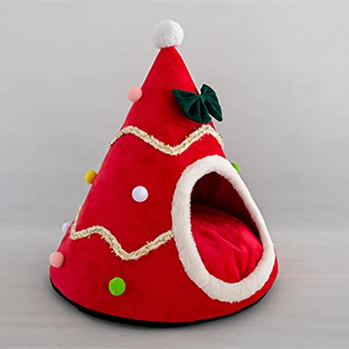 EUTYRG Gemütliches Weihnachts-Haustierbett aus Plüsch: Weiches Bett für kleine Hunde, waschbares Welpenkissen, tragbarer Zwinger für Wärme EUTYRG Gemütliches Weihnachts-Haustierbett aus Plüsch: Weiches Bett für kleine Hunde, waschbares Welpenkissen, tragbarer Zwinger für Wärme von EUTYRG