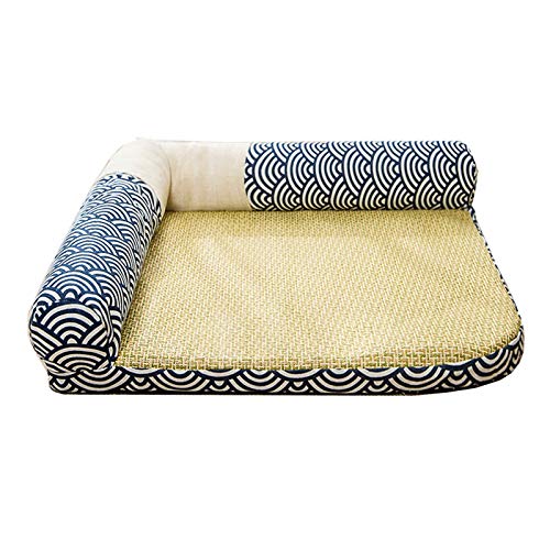 EUTYRG Haustierunterlage für Hunde und Katzen, wärmendes, bequemes, quadratisches Haustierbett, rutschfeste Unterseite, Hundesofa, Couch, Haustierbett mit strapazierfähigem Rattan-Sitz EUTYRG Haustierunterlage für Hunde und Katzen, wärmendes, bequemes, quadratisches Haustierbett, rutschfeste Unterseite, Hundesofa, Couch, Haustierbett mit strapazierfähigem Rattan-Sitz von EUTYRG