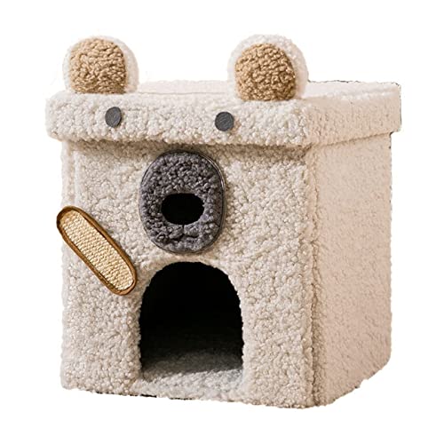 Faltbares, warmes Katzenhaus für den Winter mit Schlafmatratze für Welpen und weichem Korb für Kätzchen für Komfort im Haus – gemütlich und praktisch Faltbares, warmes Katzenhaus für den Winter mit Schlafmatratze für Welpen und weichem Korb für Kätzchen für Komfort im Haus – gemütlich und praktisch von EUTYRG
