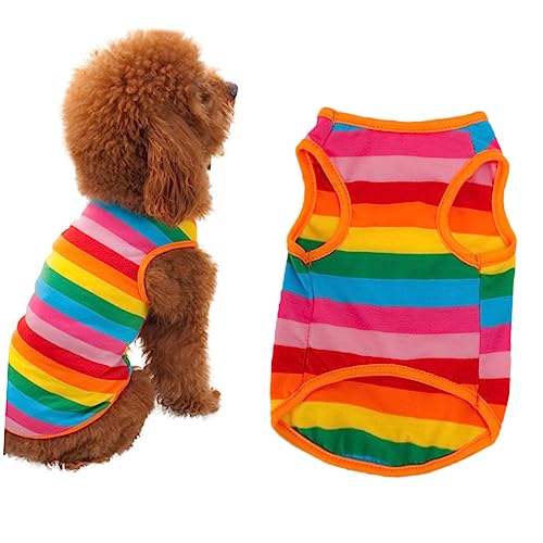 Hundeweste, Sommerhemd, entzückende Pflanzen, Hundekleid, Frühlings- und Sommeroberteil, Kleidung, Dimension, gestreifte Aufkleber, Horror Live Rai (gelb, XS) von EUTYRG