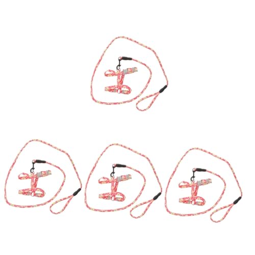 Katzen-Hundeleine, Welpengeschirr, Katzenweste, Katzengeschirr und Leine, Fluchtgeschirr für Katzen, kleines Katzengeschirr, Hundegeschirr, Flucht (Ax4pcs, 10x145cmx4pcs) von EUTYRG