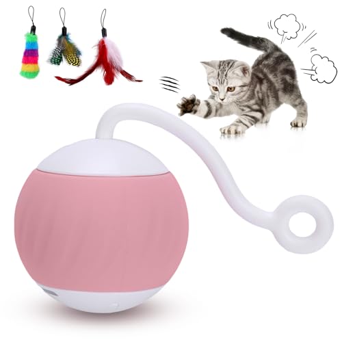 EUWLY Automatic Cat Ball Toy Cat Interactive Toy (Pink) von EUWLY