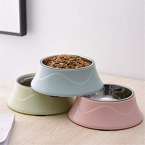 EUYIMOMO futternapf Katze,Edelstahl-Haustierschale für Hunde, zweilagige Schüssel zum Füttern und Trinken von Haustierschüssel rund rosa von EUYIMOMO
