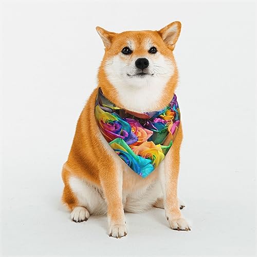 Evanem Dreieckige Hundehalstücher aus weicher Baumwolle, verstellbar, Rosen, Blumen, Welpen, Katzen, Schals für kleine und große Rassen Evanem Dreieckige Hundehalstücher aus weicher Baumwolle, verstellbar, Rosen, Blumen, Welpen, Katzen, Schals für kleine und große Rassen von EVANEM