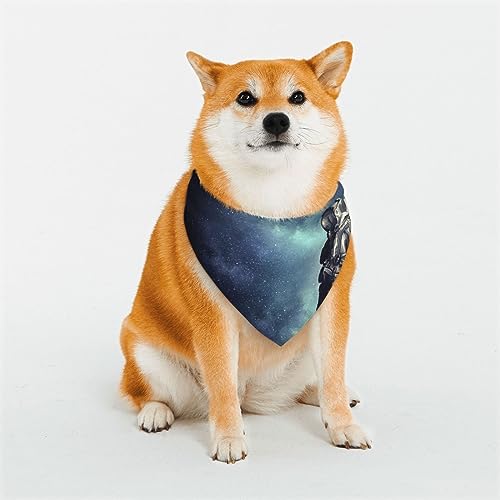 Evanem Dreieckige Hundehalstücher aus weicher Baumwolle, verstellbar, Weltraum, Galaxie, Astronaut, Welpen, Katzenschals für kleine und große Rassen Evanem Dreieckige Hundehalstücher aus weicher Baumwolle, verstellbar, Weltraum, Galaxie, Astronaut, Welpen, Katzenschals für kleine und große Rassen von EVANEM