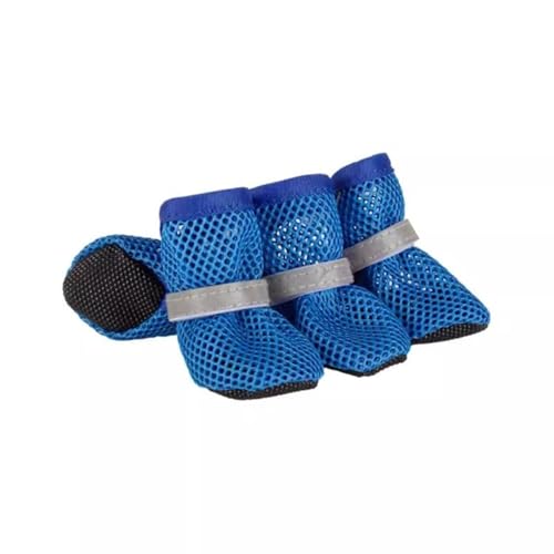 Atmungsaktive Hundeschuhe aus Mesh für Sommerabenteuer, Outdoor-Hundeschuhe mit Pfotenschutz, Pfotenschutz für Hunde, schützt die Pfoten vor Hitze und unebenem Boden (Orange, 1 Stück) von EVIRNFVEQ