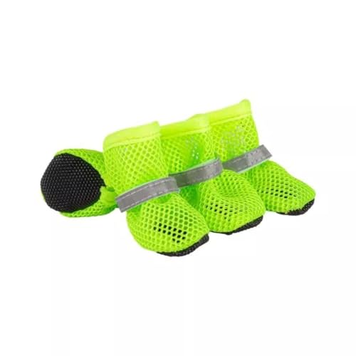 Atmungsaktive Hundeschuhe aus Mesh für Sommerabenteuer, Outdoor-Hundeschuhe mit Pfotenschutz, Pfotenschutz für Hunde, schützt die Pfoten vor Hitze und unebenem Boden (Orange, 1 Stück) von EVIRNFVEQ