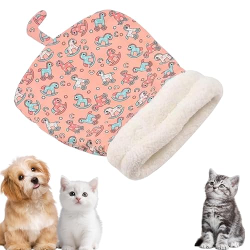 Gemütliches Haustiernest für Katzen und Hunde, 2025 niedlicher Schlafsack für Indoor-Katzen, Katze, Herbst und Winter, Schlafhöhle (50 x 35 cm) von EVIRNFVEQ