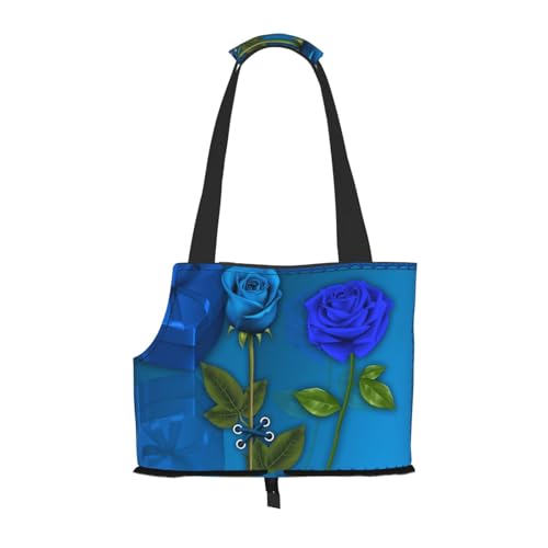 Bedruckte Haustier-Tragetasche, Motiv: Gartenrosen, für Reisen, Welpen, Hunde, Rucksack, Tragetasche, Schultertasche für U-Bahn/Einkaufen/Wandern/Reisen Bedruckte Haustier-Tragetasche, Motiv: Gartenrosen, für Reisen, Welpen, Hunde, Rucksack, Tragetasche, Schultertasche für U-Bahn/Einkaufen/Wandern/Reisen von EVIUS
