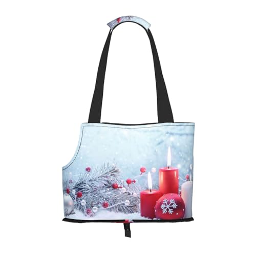 Bedruckte Haustier-Tragetasche, Motiv: Merry Christmas, für Reisen, Welpen, Hunde, Rucksack, Tragetasche, Schultertasche für U-Bahn/Einkaufen/Wandern/Reisen Bedruckte Haustier-Tragetasche, Motiv: Merry Christmas, für Reisen, Welpen, Hunde, Rucksack, Tragetasche, Schultertasche für U-Bahn/Einkaufen/Wandern/Reisen von EVIUS