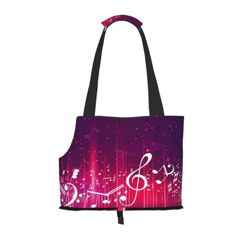 Bedruckte Haustier-Tragetasche mit Musiknoten-Motiv, für Reisen, Welpen, Hunde, Rucksack, Tragetasche, Schultertasche für U-Bahn/Einkaufen/Wandern/Reisen Bedruckte Haustier-Tragetasche mit Musiknoten-Motiv, für Reisen, Welpen, Hunde, Rucksack, Tragetasche, Schultertasche für U-Bahn/Einkaufen/Wandern/Reisen von EVIUS