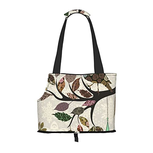 Bedruckte Tragetasche für Haustiere, Motiv: Vögel auf Ästen, für Reisen, Welpen, Hunde, Schultertasche, für U-Bahn, Einkaufen, Wandern, Reisen Bedruckte Tragetasche für Haustiere, Motiv: Vögel auf Ästen, für Reisen, Welpen, Hunde, Schultertasche, für U-Bahn, Einkaufen, Wandern, Reisen von EVIUS