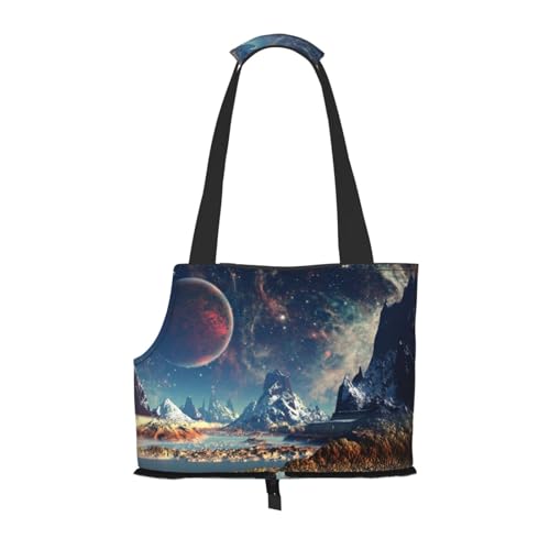 Bedruckte Tragetasche für Haustiere, mit Sternen, für Reisen, Welpen, Hunde, Schultertasche, für U-Bahn, Einkaufen, Wandern, Reisen Bedruckte Tragetasche für Haustiere, mit Sternen, für Reisen, Welpen, Hunde, Schultertasche, für U-Bahn, Einkaufen, Wandern, Reisen von EVIUS
