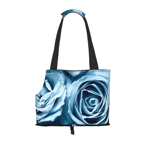 Blue Rose Tragbare Haustiertragetasche - Stilvolle Hundetasche & Katze Reisetasche, Faltbare Haustierhandtasche für kleine Hunde, Katzen & andere kleine Haustiere von EVIUS