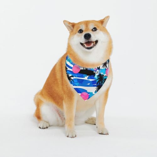 Halstücher mit Palmenaufdruck, klassische Drucke und waschbare Schals für stilvolle Hunde und Katzen, personalisierbar, stylischer Haustierschal für mittelgroße bis große Hunde Halstücher mit Palmenaufdruck, klassische Drucke und waschbare Schals für stilvolle Hunde und Katzen, personalisierbar, stylischer Haustierschal für mittelgroße bis große Hunde von EVIUS