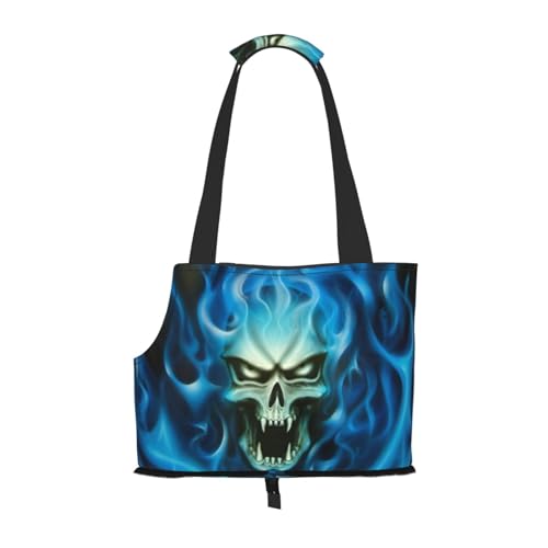 Horror Ghost Skull Portable Pet Carrier Bag - Stylish Dog Tote & Cat Travel Bag, Foldable Pet Handbag For Small Dogs, Cats, & Other Small Pets von EVIUS